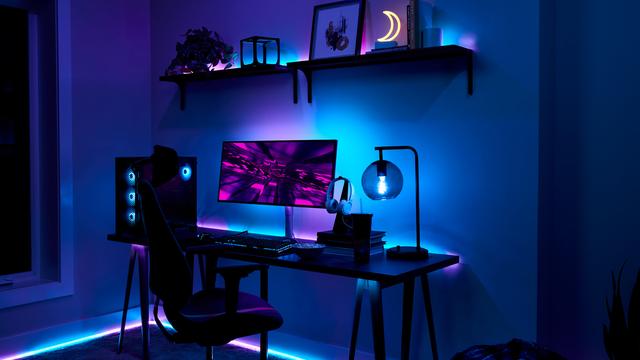 Led strip deals lights desk